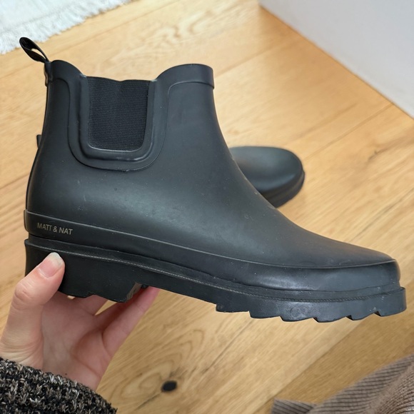 MATT AND NAT LANE RAIN CHELSEA Black Ankle boots VEGAN - 38 - Picture 5 of 17